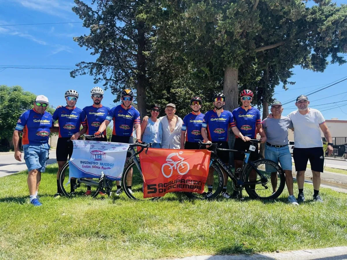 La tercera etapa comenz&oacute; en Huergo y finaliz&oacute; en Cervantes (Foto Municipio Huergo)