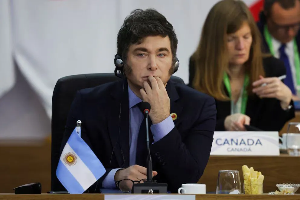 Javier Milei en la cumbre del G20.