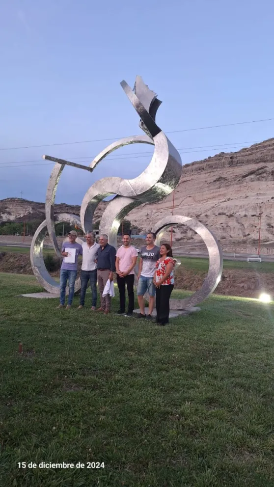 En la escultura se comenzó a trabajar en enero de este año.