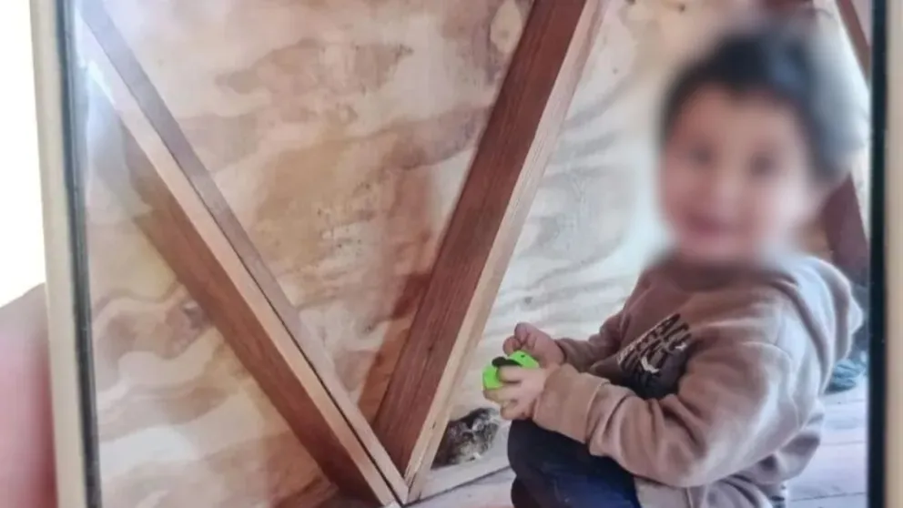 La foto que trascendió en las redes sociales del niño (El Cordillerano)
