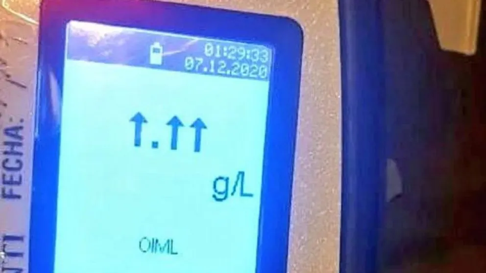 Conducía con 4,35 grs/lt de alcohol en sangre, un nivel extremadamente elevado. (Foto archivo)