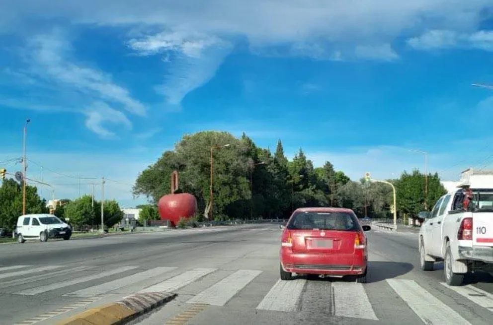 El choque se produjo a la altura del monumento a La Manzana (foto ilustrativa).