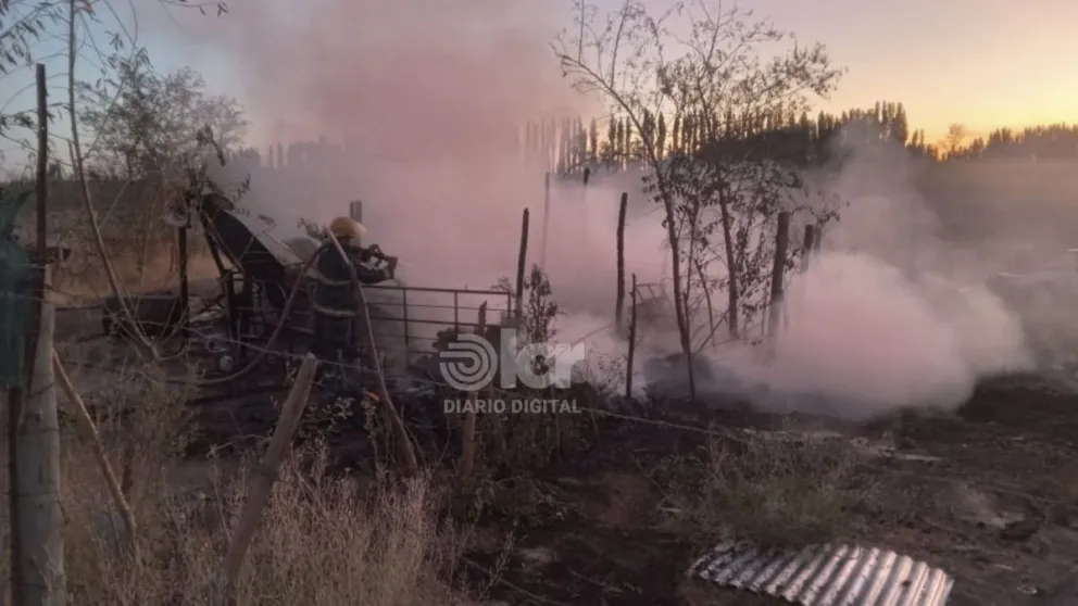 La intervención tuvo lugar en la zona de pie de barda, casi en el límite con Chichinales. 