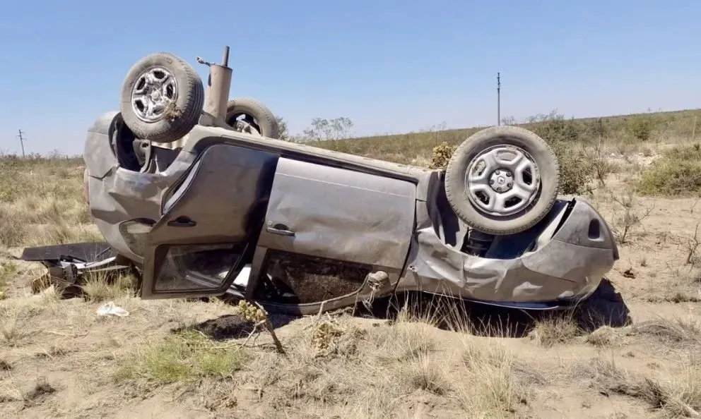 El hecho de tránsito se produjo a una 50 kilómetros de Choele (foto gentileza 7 en Punto).