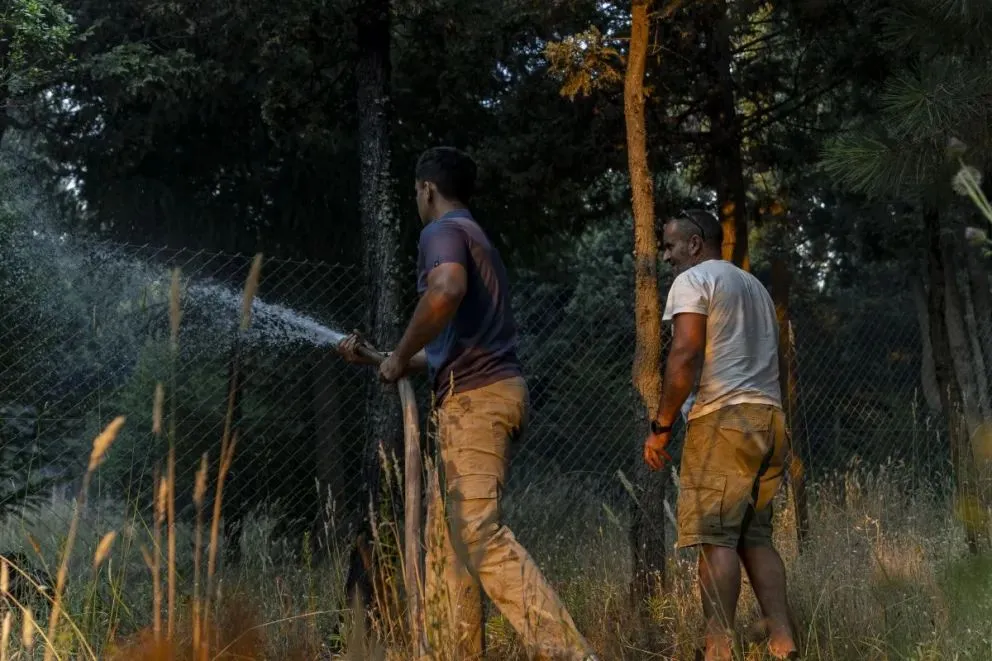 Este martes se desató un foco secundario en Ruta 40 Norte. (Foto: Euge Neme).