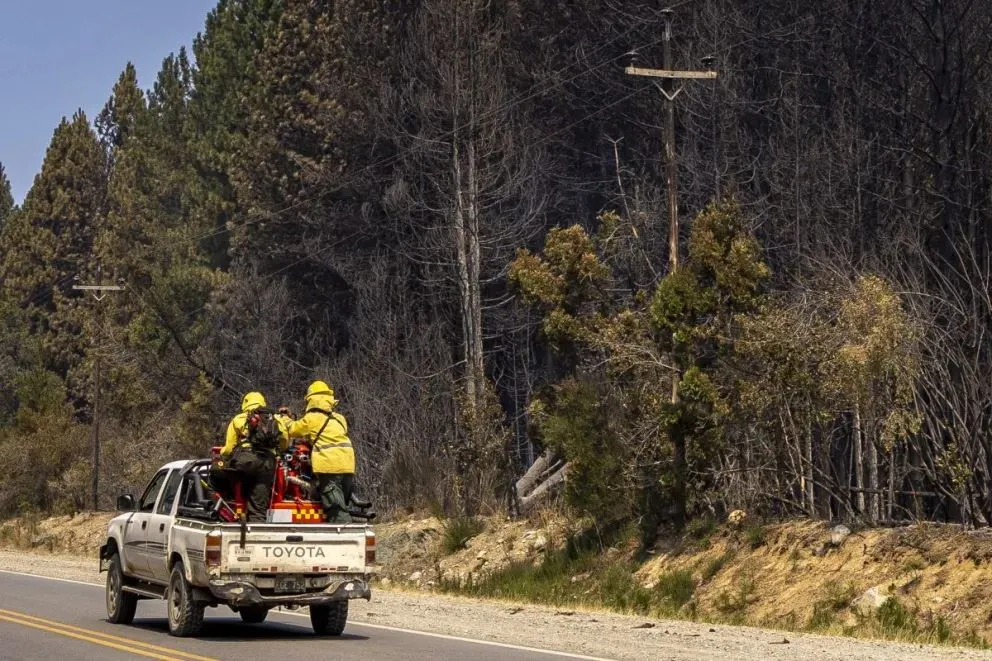 En Mallín Ahogado el fuego avanzó sobre casi 3 mil hectáreas y durante la noche del jueves se registraron nuevos focos intencionales en la zona de Loma de los Piches (foto: Eugenia Neme)
