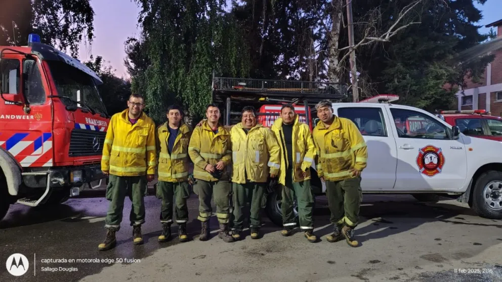 Serán 12 bomberos en total. (Imagen gentileza Cuartel de Bomberos de Villa Regina)