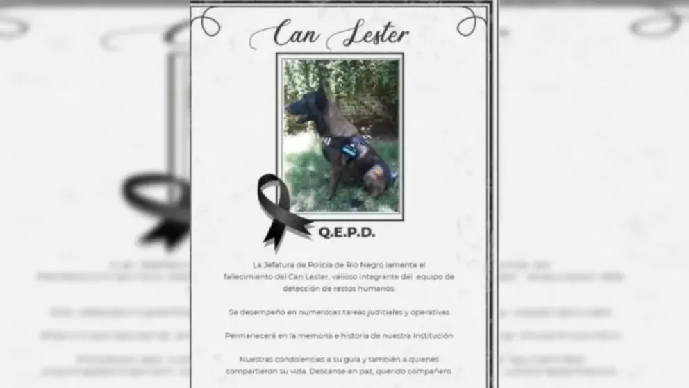 Lester llevaba varios años dentro de la Policía de Río Negro. Fuente: (Gentileza)