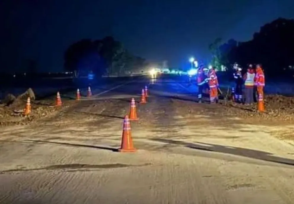 Resta colocar la cinta asfáltica. Foto gentileza.