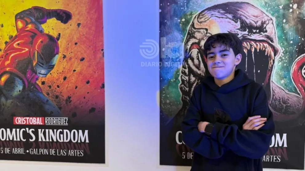 La pasión por el dibujo floreció en Cristóbal desde los 4 años. (Foto: Celeste Cerezuela)