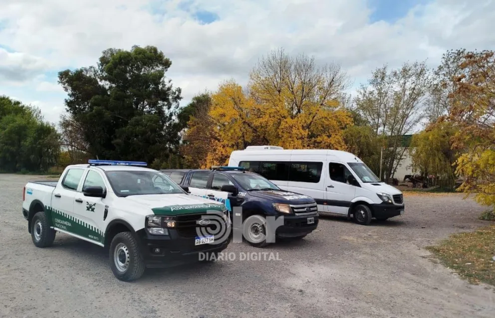 El allanamiento se hizo en zona rural entre las 17 y las 20.