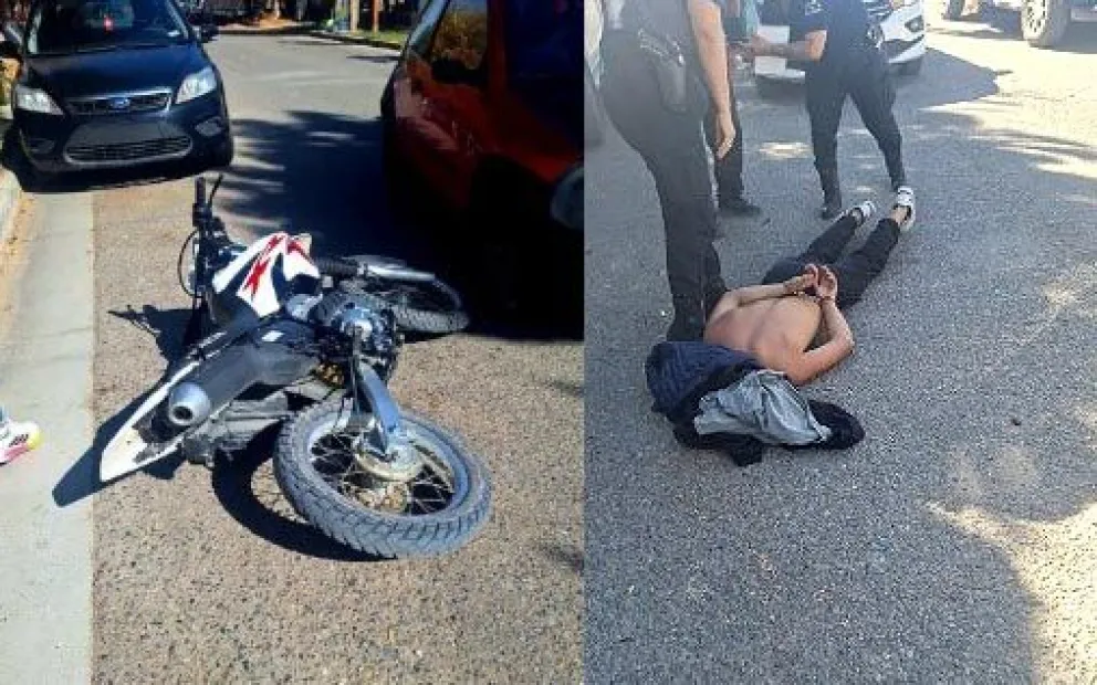 El frustrado robo y posterior detención de los sujetos se produjo en la tarde del sábado (foto Policía RN).