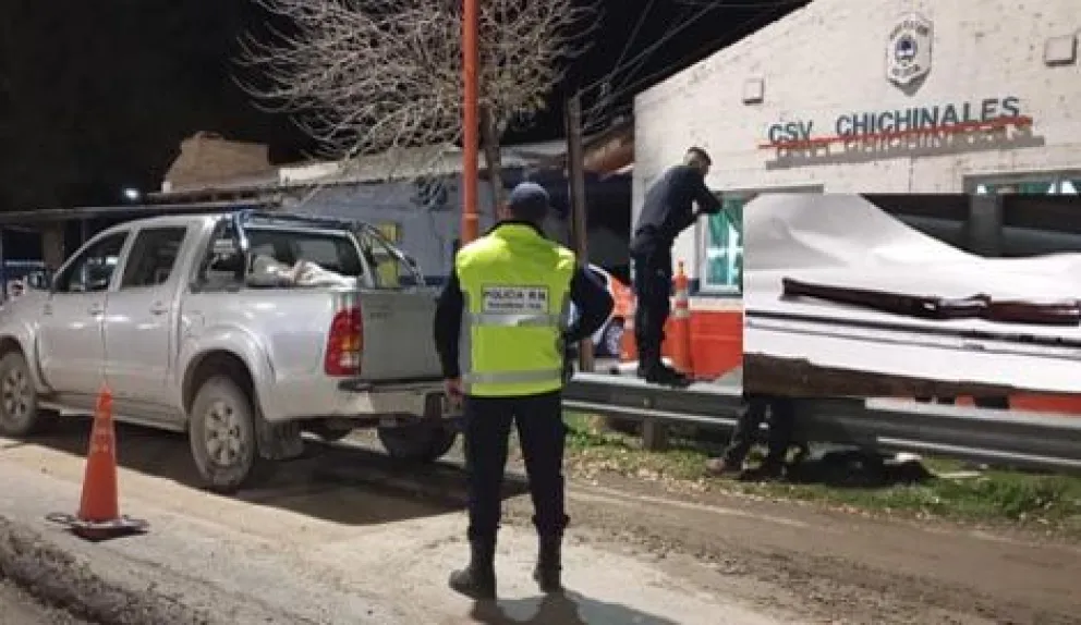 El control se realizó anoche frente al destacamento de la Policía Caminera. 