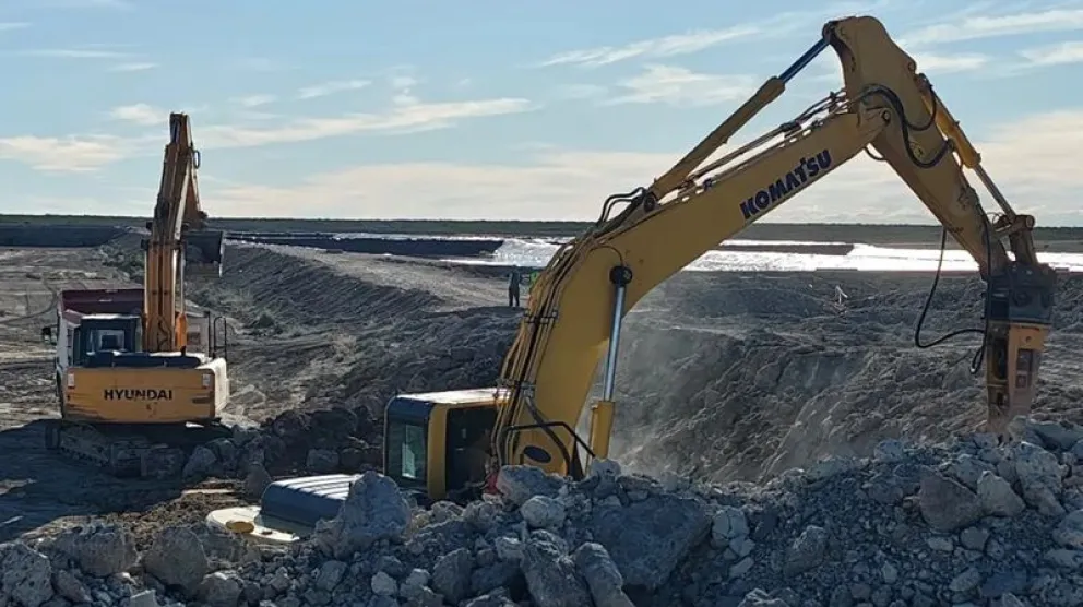 Las obras de la planta de efluentes se retomaron esta semana. (Foto gentileza)