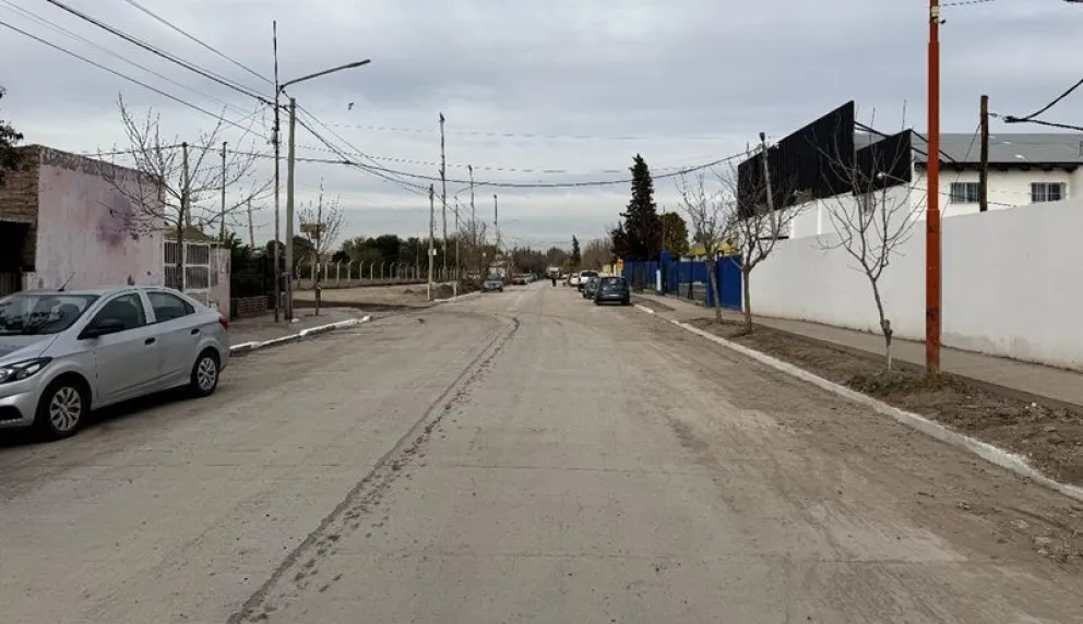 Hoy quedó habilitado el tránsito sobre la calle Sarmiento. (Foto gentileza)