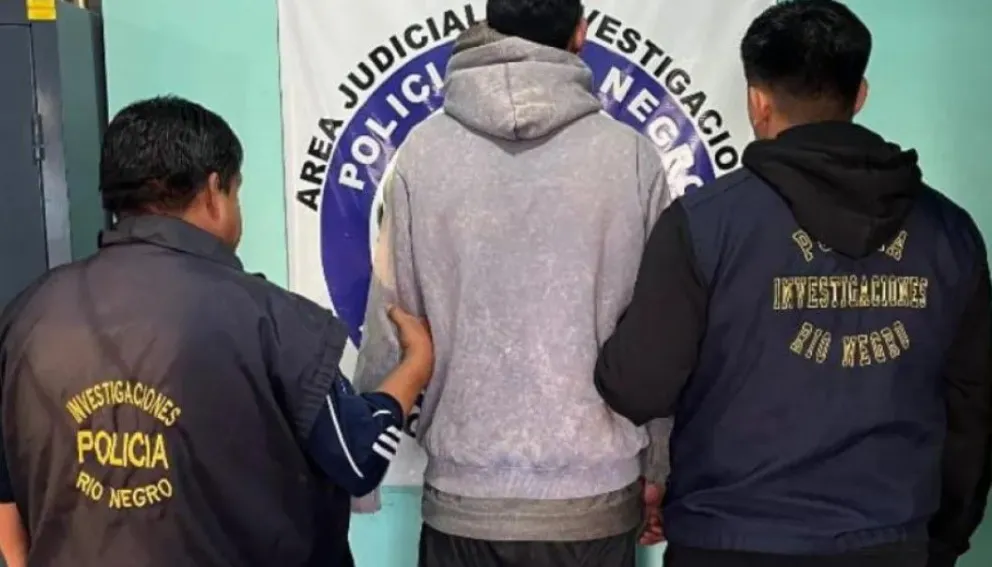 El sujeto es sospechoso de haber cometido un homicidio en ocasión de robo. Foto: Policía de Río Negro.