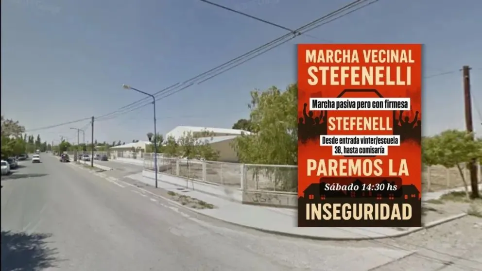 "Lo que estamos pidiendo es seguridad", es el mensaje de los vecinos de Stefenelli. (Foto archivo)
