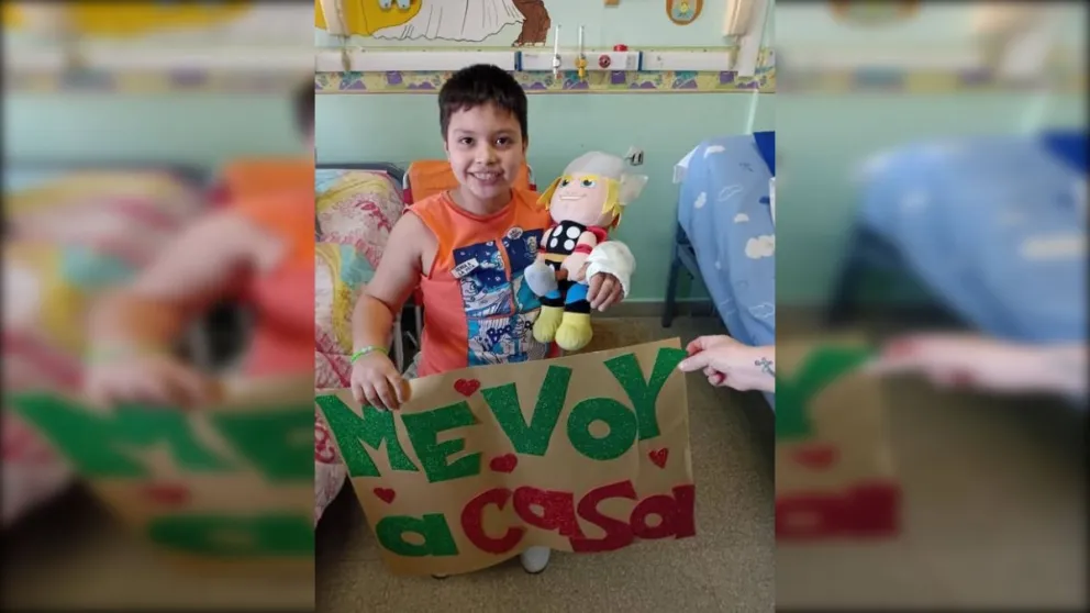 Después de semanas de internación, Thiago recibió el alta médica. (Foto gentileza)