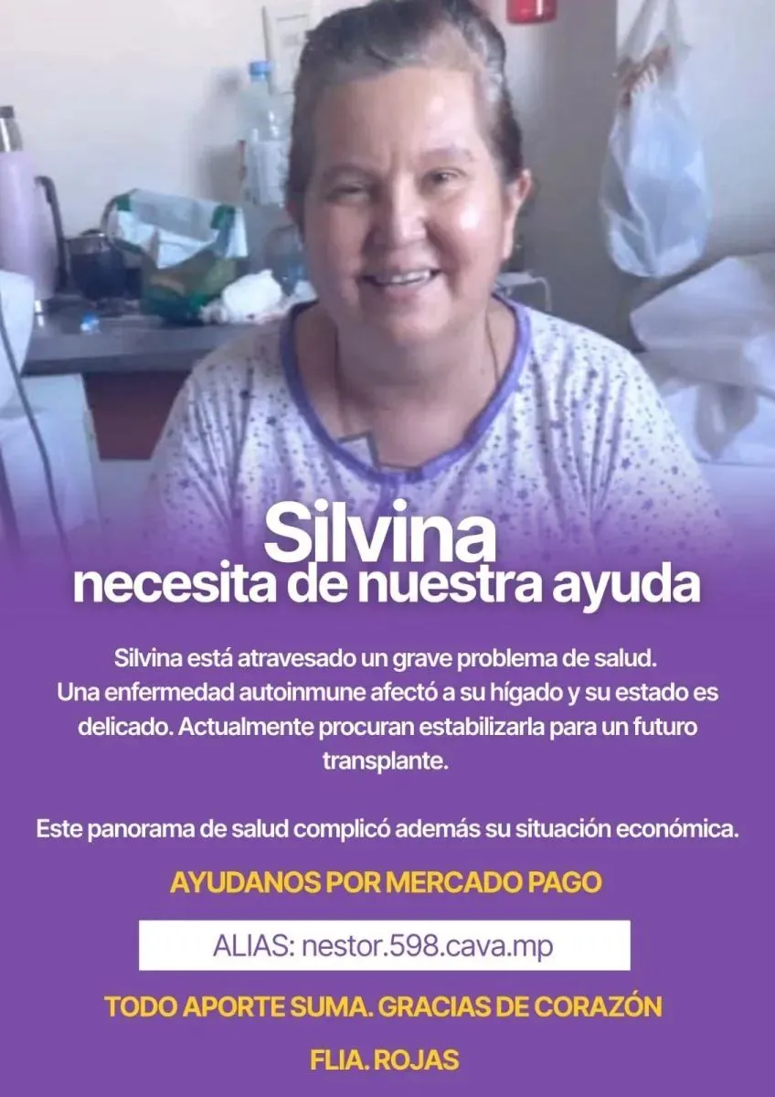 Silvina necesita la ayuda de todos. Foto (Redes).  