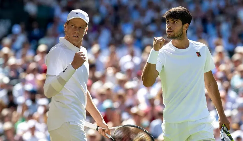 Jannick Sinner y Carlos Alcaraz.