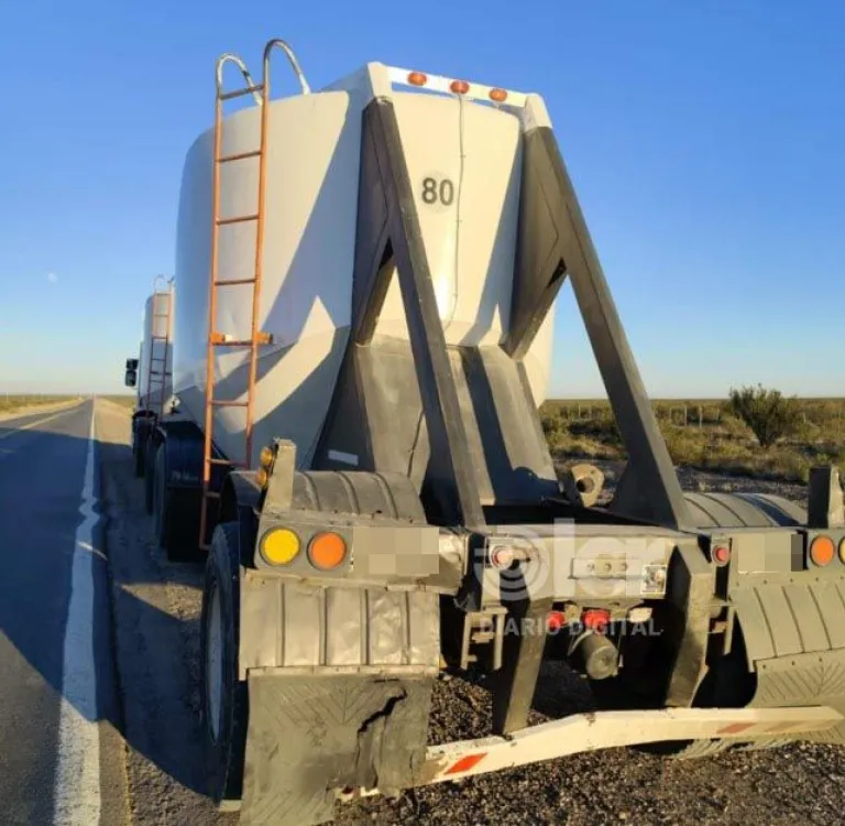 El Ford Cargo era conducido por un joven de 24 a&ntilde;os con domicilio en Comodoro Rivadavia (foto gentileza).