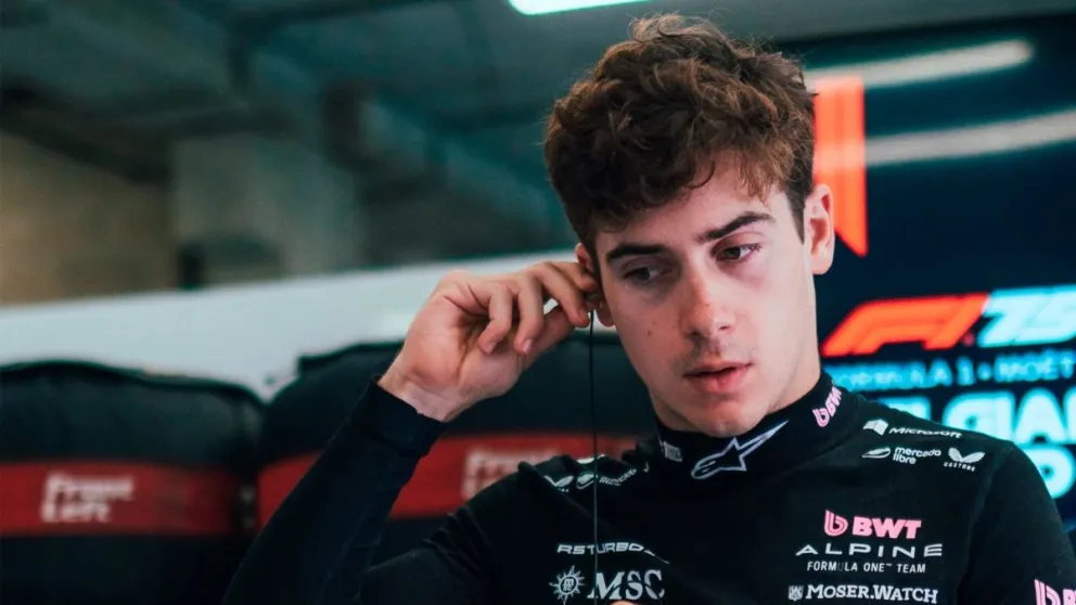 Colapinto se prepara para el Gran Premio de Hungría.