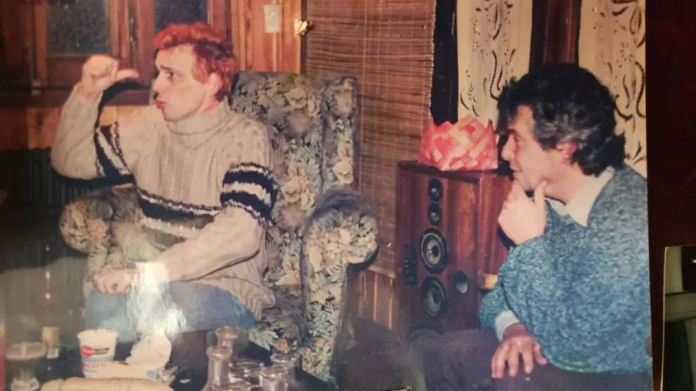 Spinetta pelirrojo y Moscovich. Bariloche, agosto de 1995.