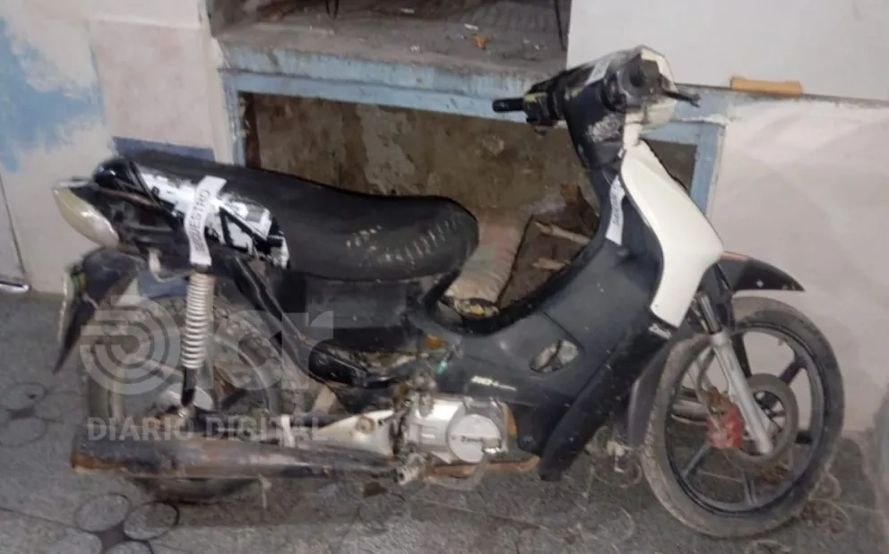 La moto fue recuperada en un operativo realizado en calles 4 y 13.