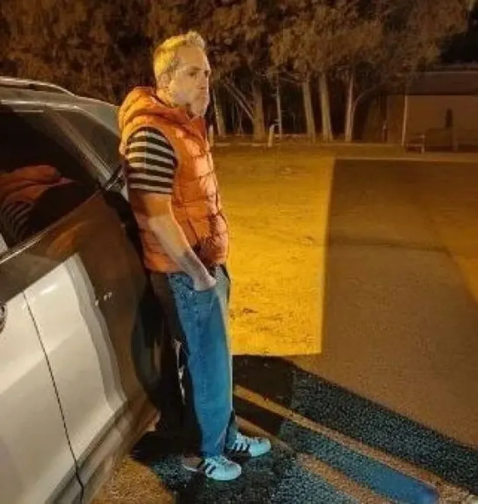 El reincidente en el lugar del choque. Foto gentileza ANR.