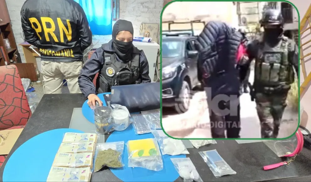 Dos personas fueron detenidas y quedaron imputadas en el marco de los procedimientos ordenados por el juez Greca. Ambos residen en San Martín. Foto gentileza Policía RN.
