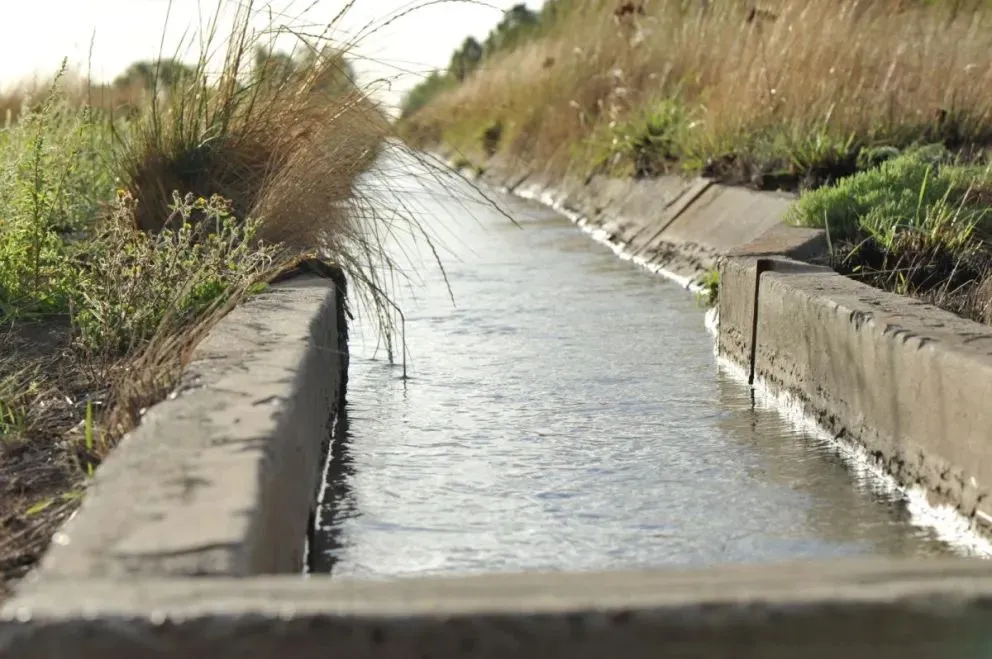 Canal de riego. Foto gentileza INTA-Valle Inferior.