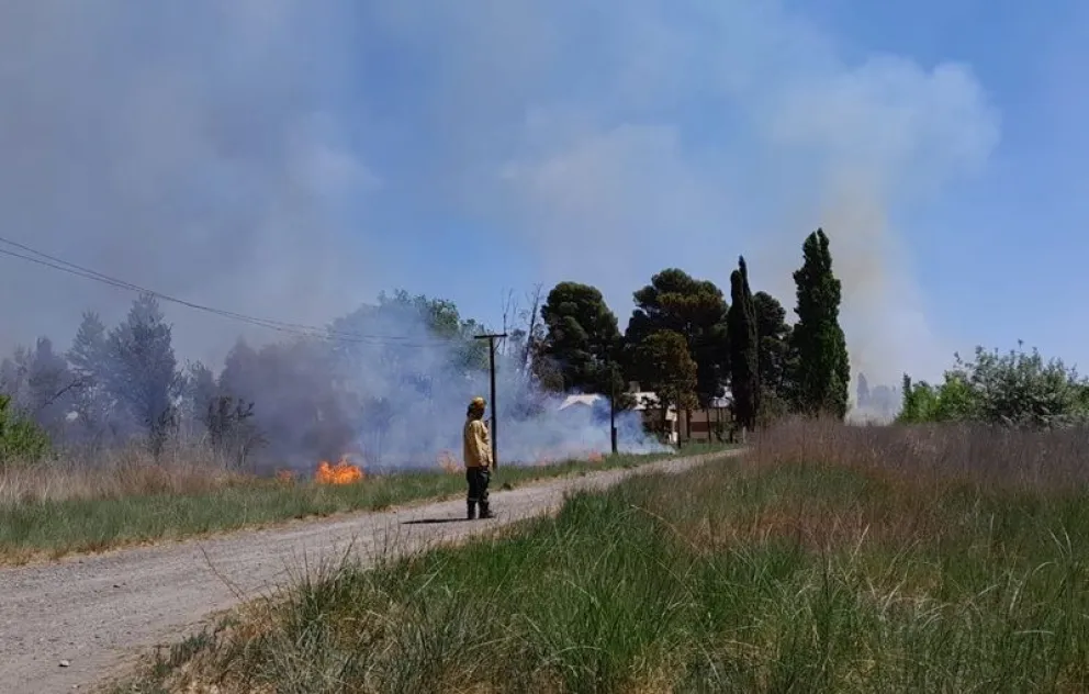 El incendio se registró en una chacra a pocos metros del barrios Villa Alberdi. Foto: LCR