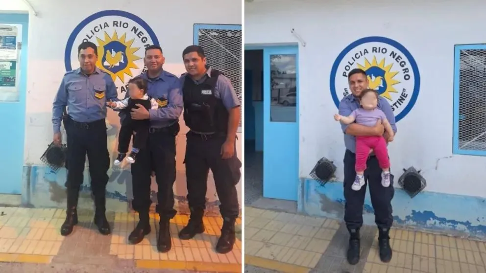 La bebé no respiraba y el cabo Parada volvió a actuar con rapidez. (Foto)