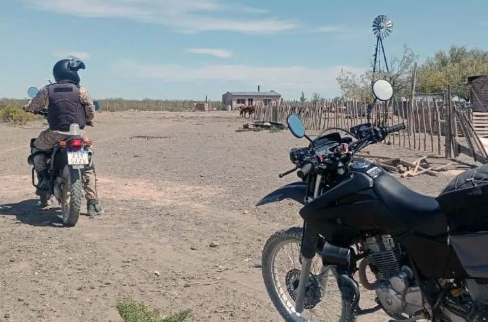 La Brigada Rural de Huergo intensificó las recorridas de prevención por la zona de bardas norte. Foto: gentileza)