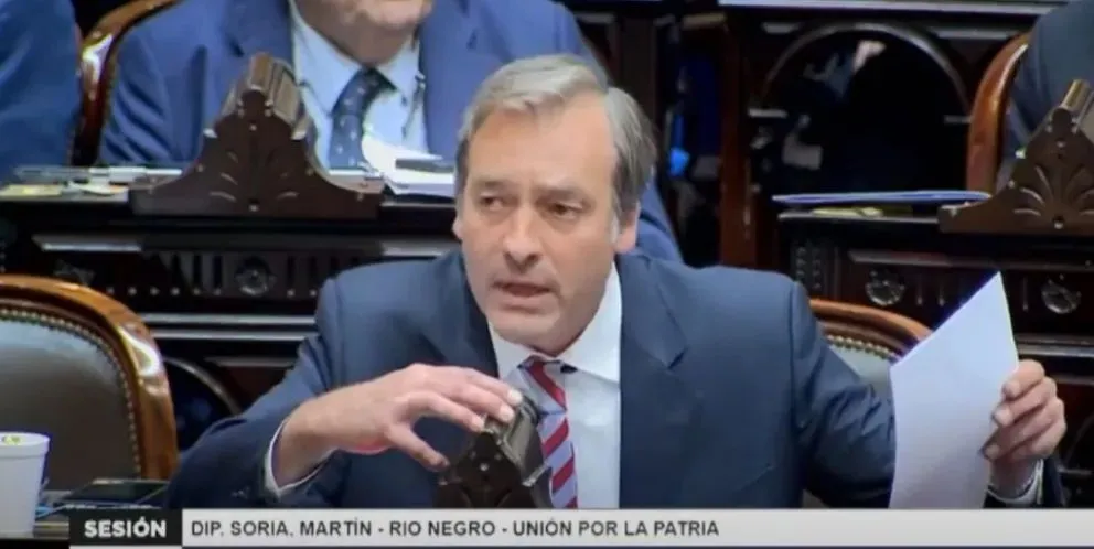 El diputado y senador electo Martín Soria presentó en el Congreso de la Nación un proyecto de ley para declarar la emergencia económica. Foto: archivo