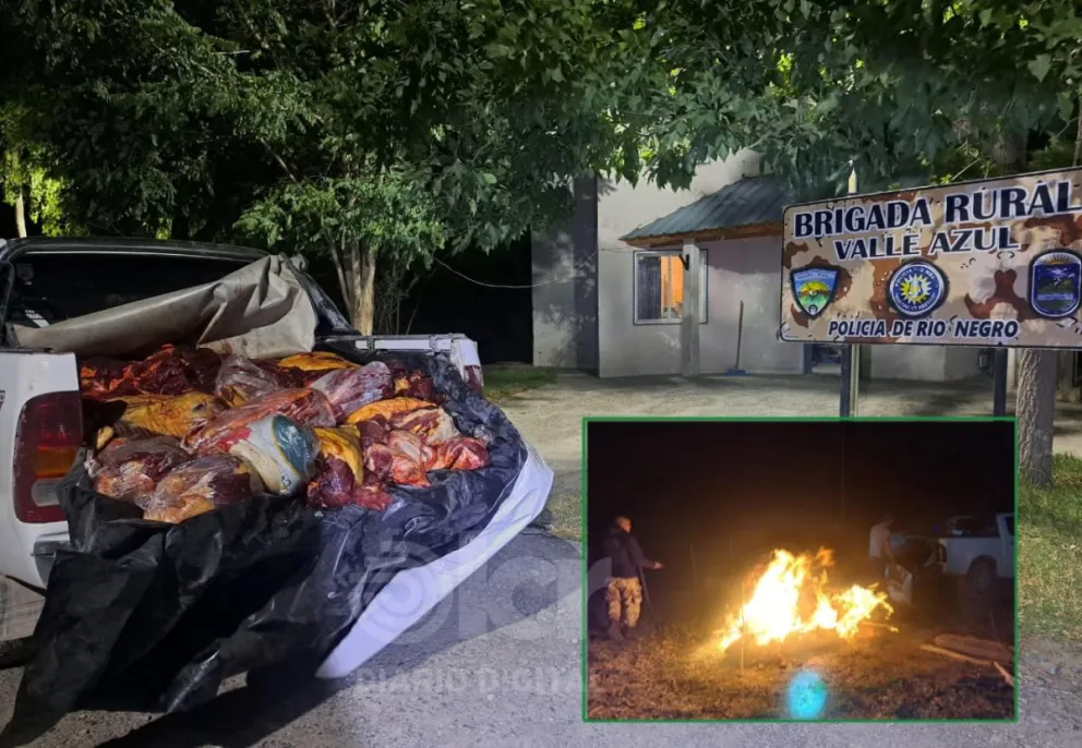 El secuestro y posterior detención del conductor ocurrió alrededor de la 1.30. Foto Policía RN.