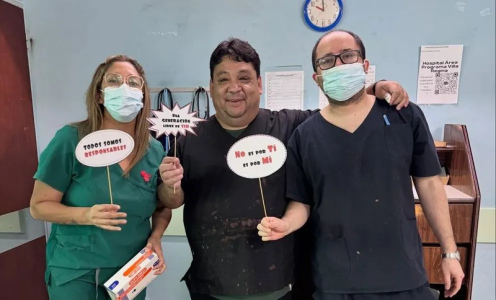 En el hospital de Regina durante la mañana se hicieron 20 testeos contra el VIH Sida. Foto: gentileza.