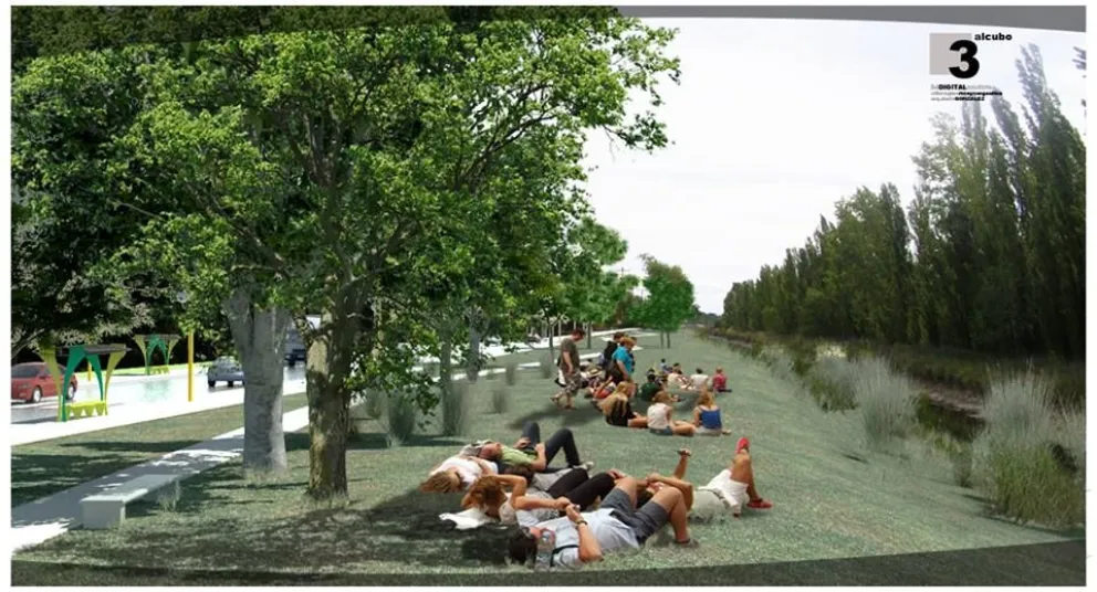 Una de las mejoras inconclusas era el paseo iluminado, parquizado y con juegos. Foto LCR (archivo).