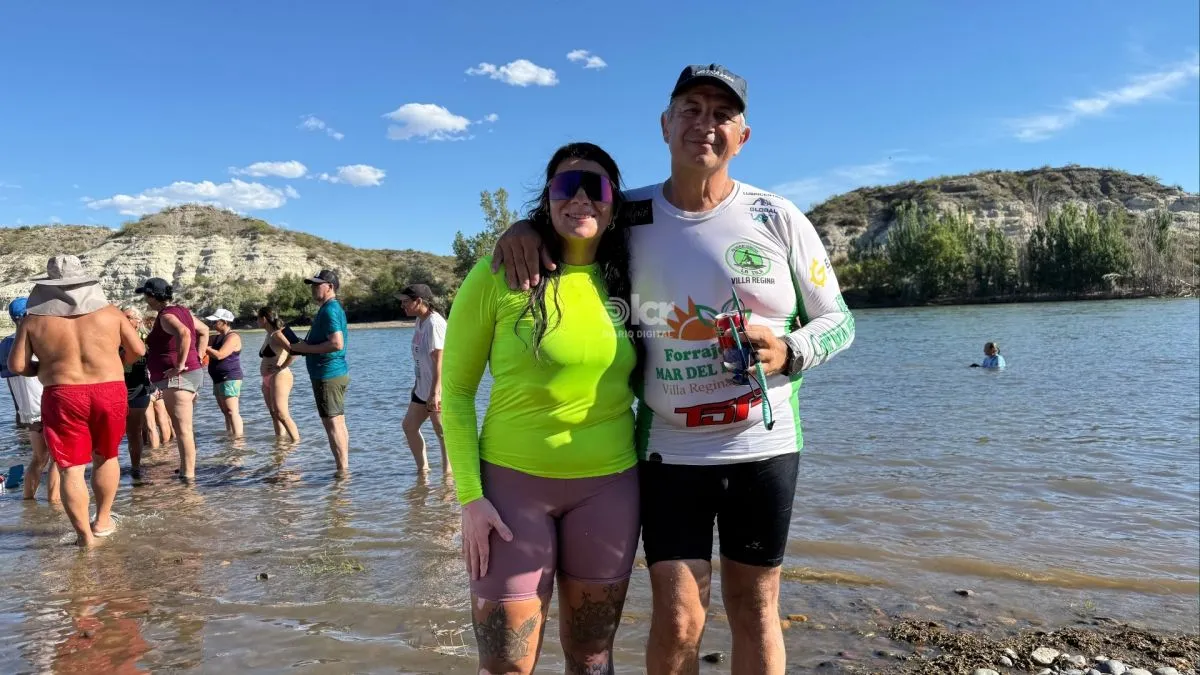 Jorge Sardot y Laura Durán luego de culminar la tercera etapa. Foto: Celeste Cerezuela
