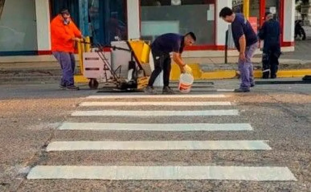 Los trabajos iniciaron en avenida Rivadavia y 11 de Septiembre. Fotos Municipalidad VR. 