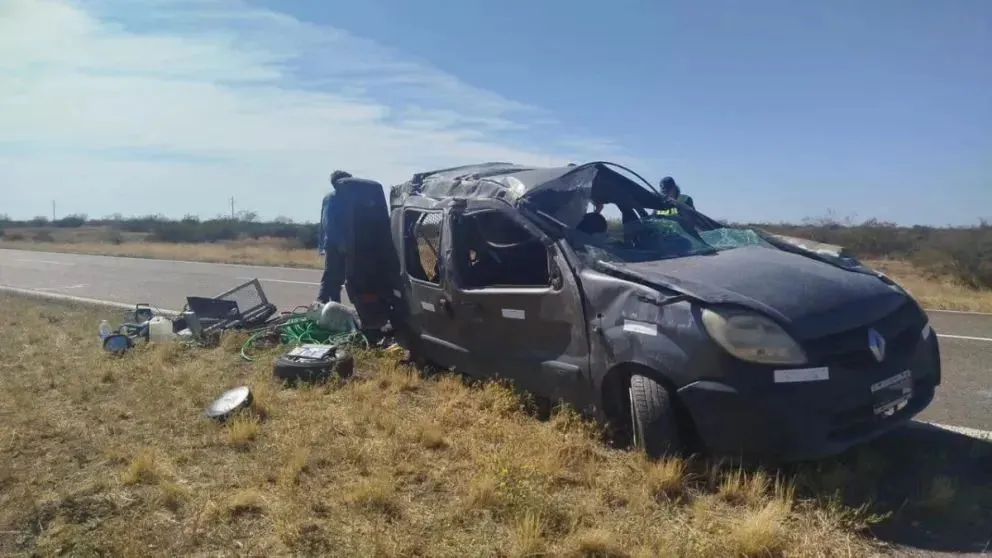El siniestro se produjo luego de realizar una maniobra de adelantamiento sobre otro rodado. Foto: Gentileza