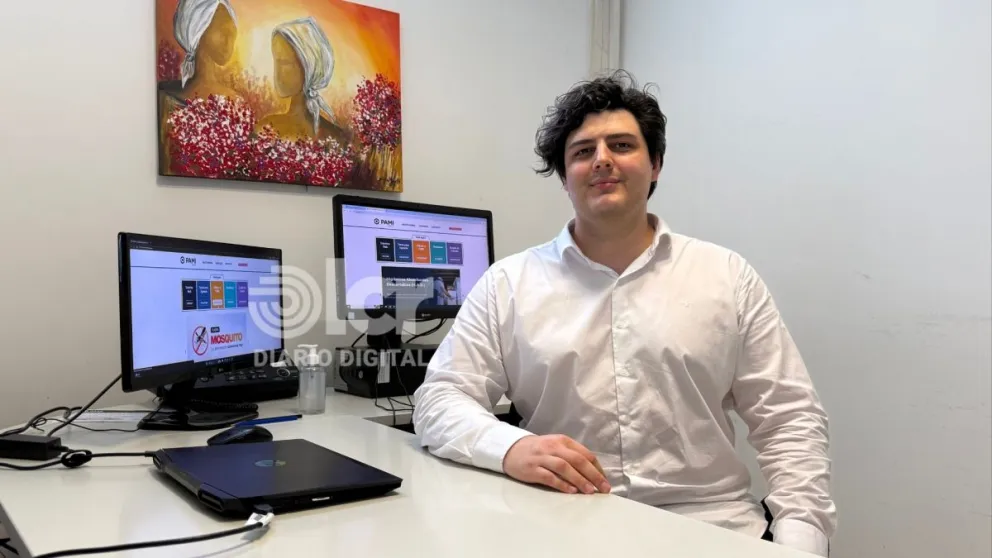 Aristán en diálogo en LCR Diario desde la agencia local. Foto: LCR 