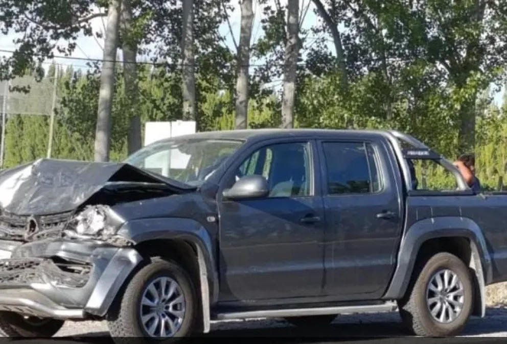 Uno de los vehículos involucrados en el choque sobre ruta 22. Foto: Tania Domenicucci