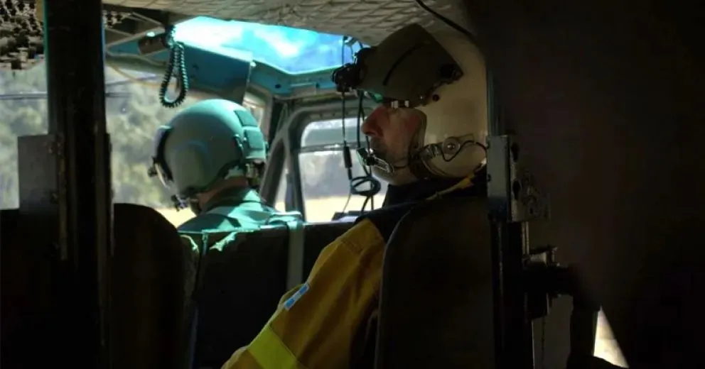 El factor meteorológico dificulta las tareas de combate durante esta jornada.