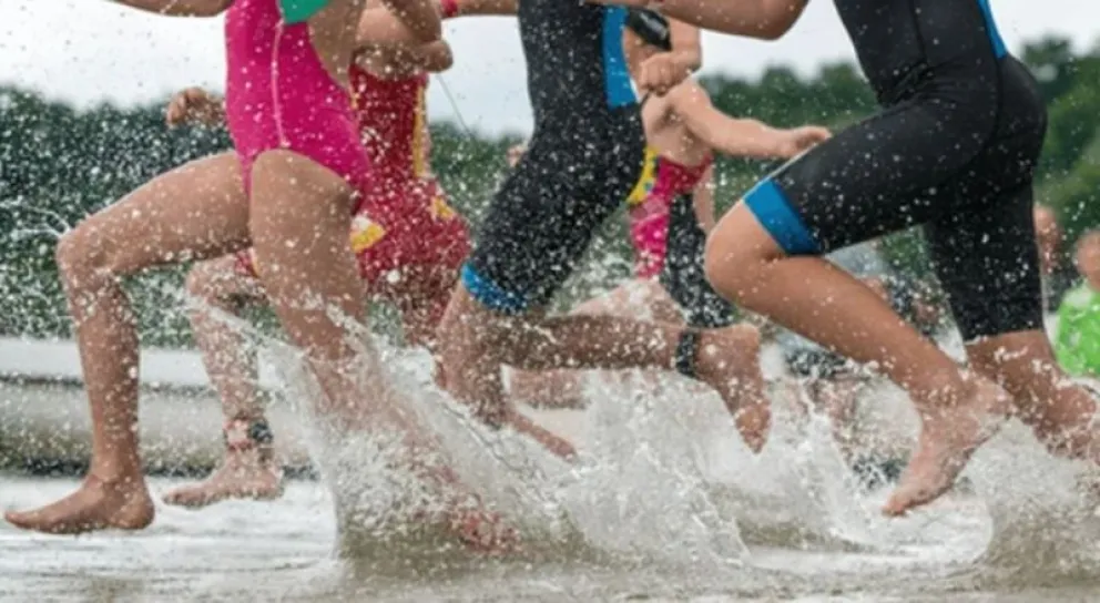 El 7 de marzo se correrá la primera edición del Triatlón de la Vendimia Kids en el balneario de la Isla 58. Foto: gentileza