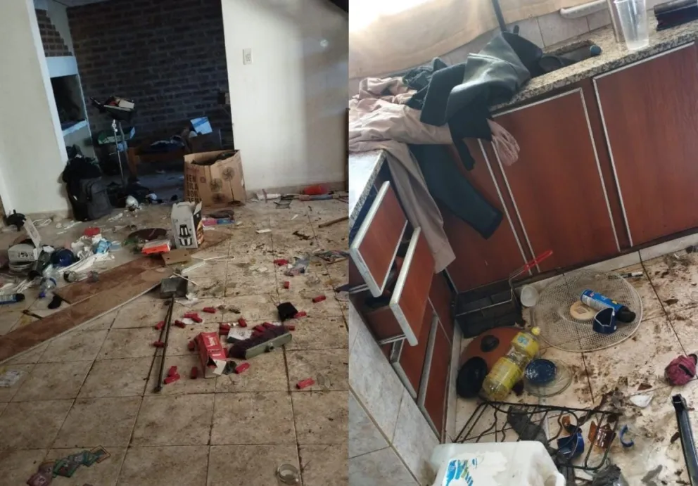 La familia que había sido desalojada denunció que sus pertenencias y muebles fueron destrozados y sostienen estar atemorizados . Fotos gentileza.