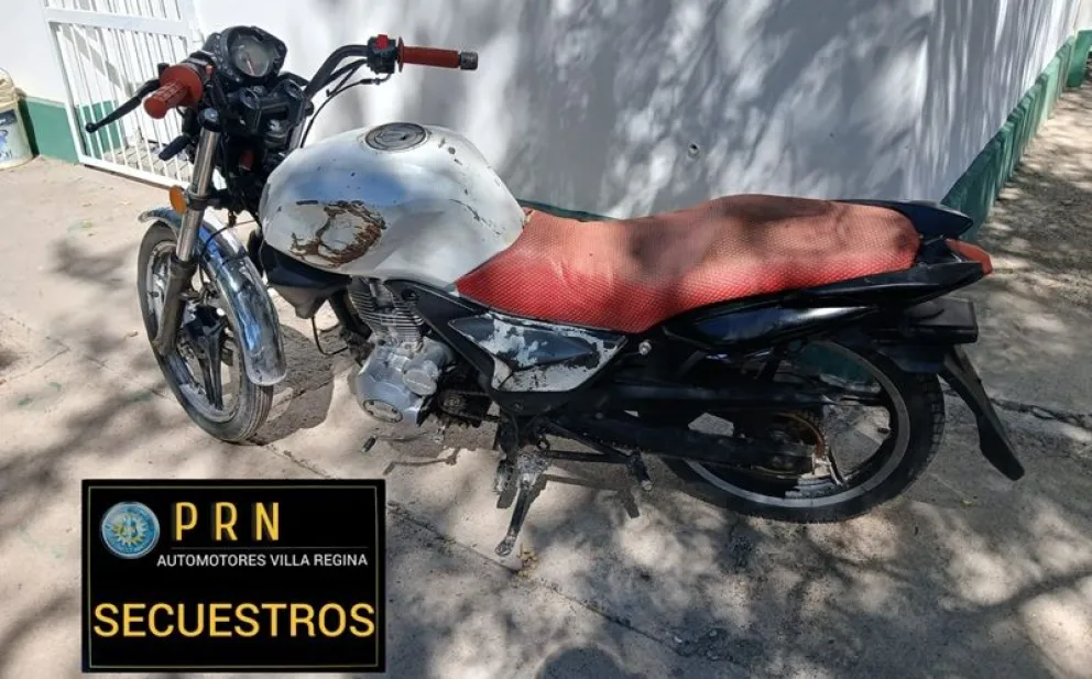 La moto quedó secuestrada al detectar irregularidades en la numeración. Foto: gentileza 