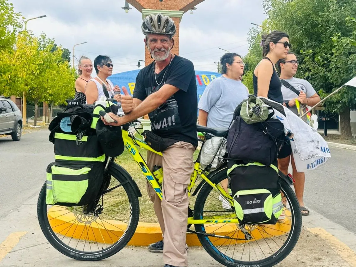 Gabriel recorri&oacute; 2200 kil&oacute;metros en 31 d&iacute;as. Foto gentileza.