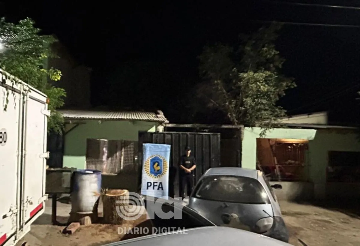 El allanamiento se hizo el 5 de marzo en un domicilio de calle Bariloche. Fotos gentileza.