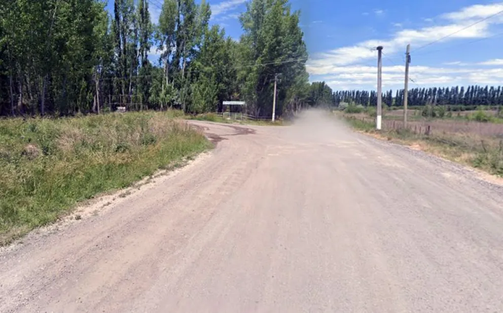 En la zona rural cercana al balneario municipal de Chichinales ocurrió el siniestro en el que murió un ciclista. Foto: archivo